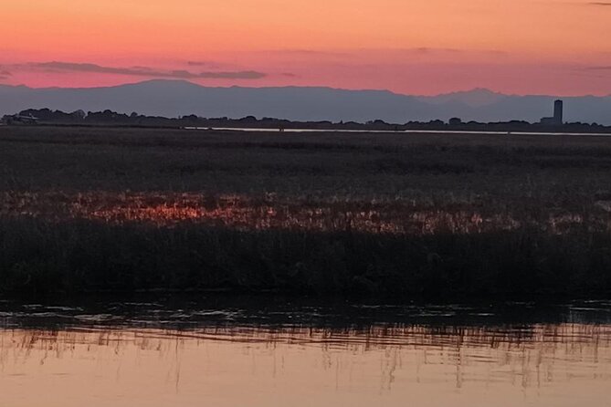 Aperitif at sunset in the Venice lagoon on a private boat. - The Ghebo sunset stop: prosecco, snacks, and the color shift