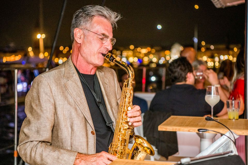 Venice: Catamaran Sunset Jazz Cruise with Aperitivo - Aperitivo hour: one free spritz or prosecco and real cicchetti