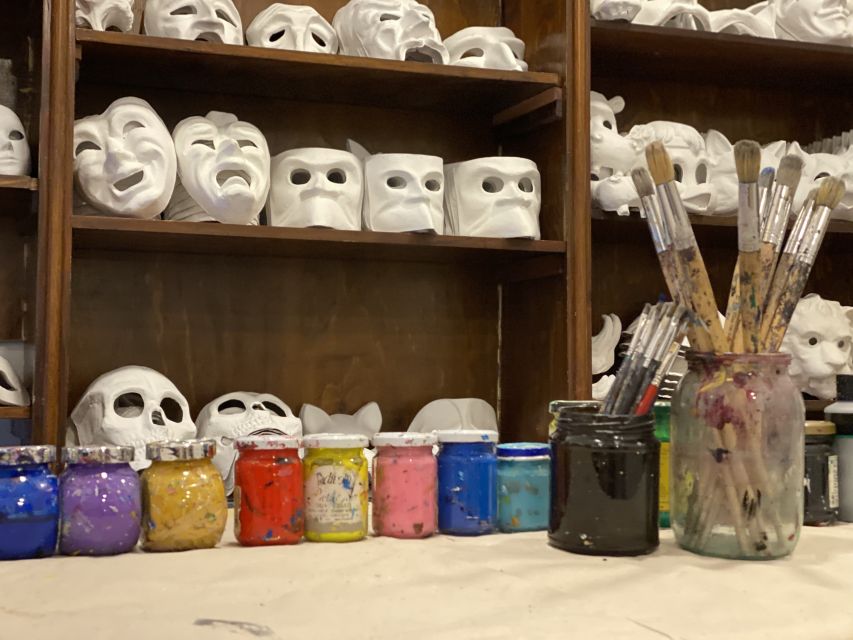 Venice: Paint your own Venetian Mask Workshop - Acrylic Tempera Paints and Venetian-Style Decorating Steps